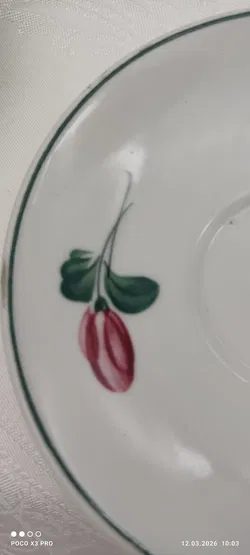 Lilien Porzellan Mocca-Untersetzer 6er | Sammlerstück - Bild 5