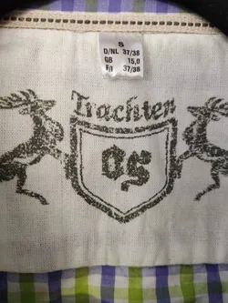 Herren Trachtenhemd Sonstige Kariert Baumwolle Gr. M (48) | Alpen-Charme - Bild 5