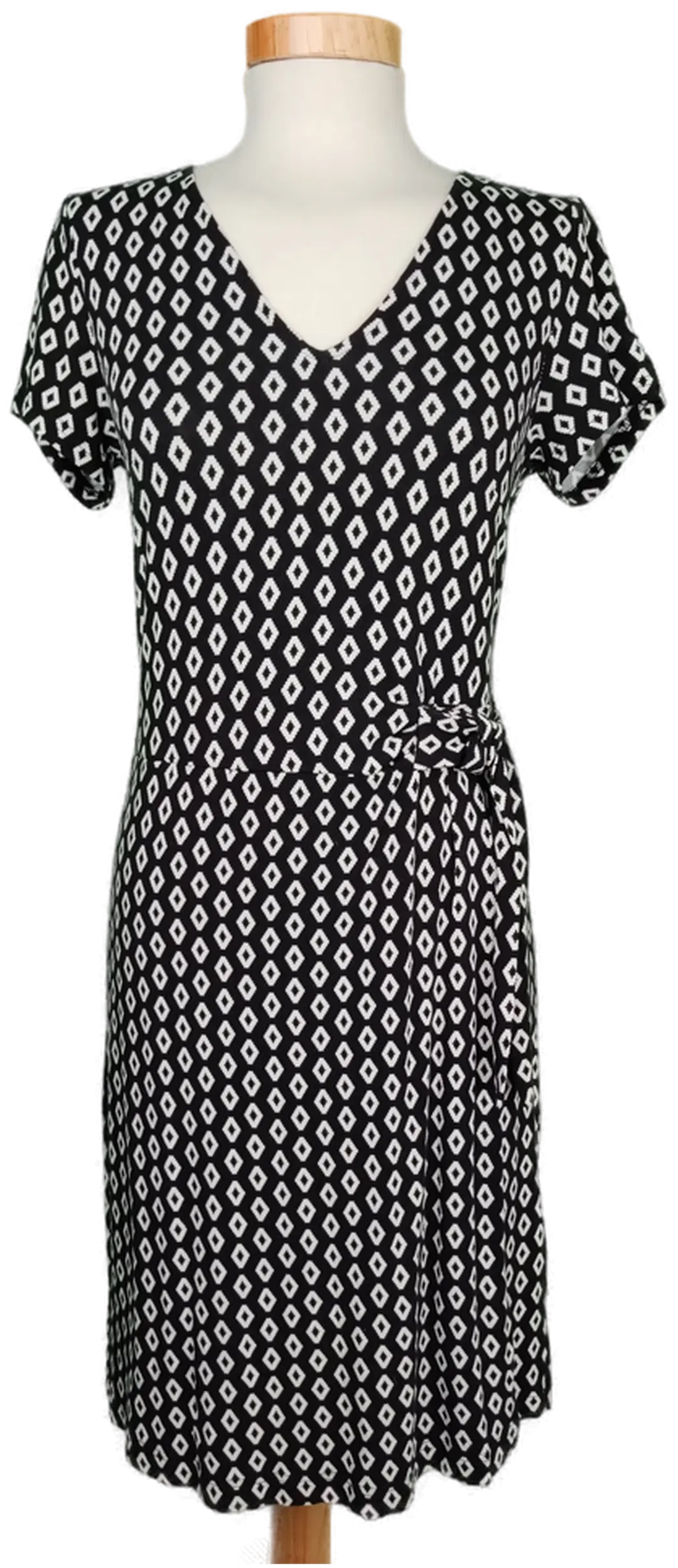 Tom Tailor Damen Kleid weiẞ/schwarz gemustert - S/36 - Bild 1