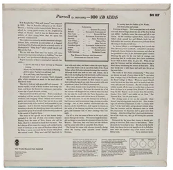 Vinyl LP - Purcell - Dido and Aeneas  - Bild 2