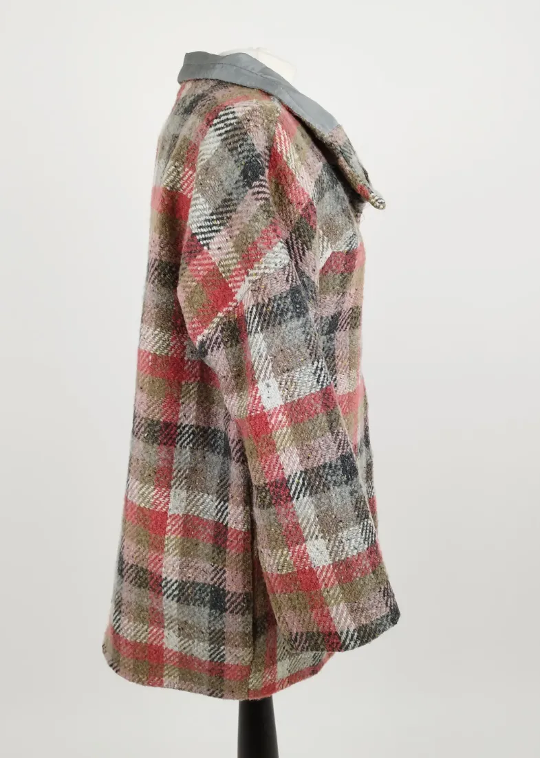 Wu'Side Karierter Mantel - Gr. ca. M/L / 65% Polyester, 30% Acryl, 5% Andere – Bild 2