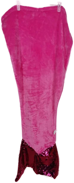Meerjungfraudecke, pink mit Paillettenflosse, Plüsch, Größe 60x150 cm - Bild 3