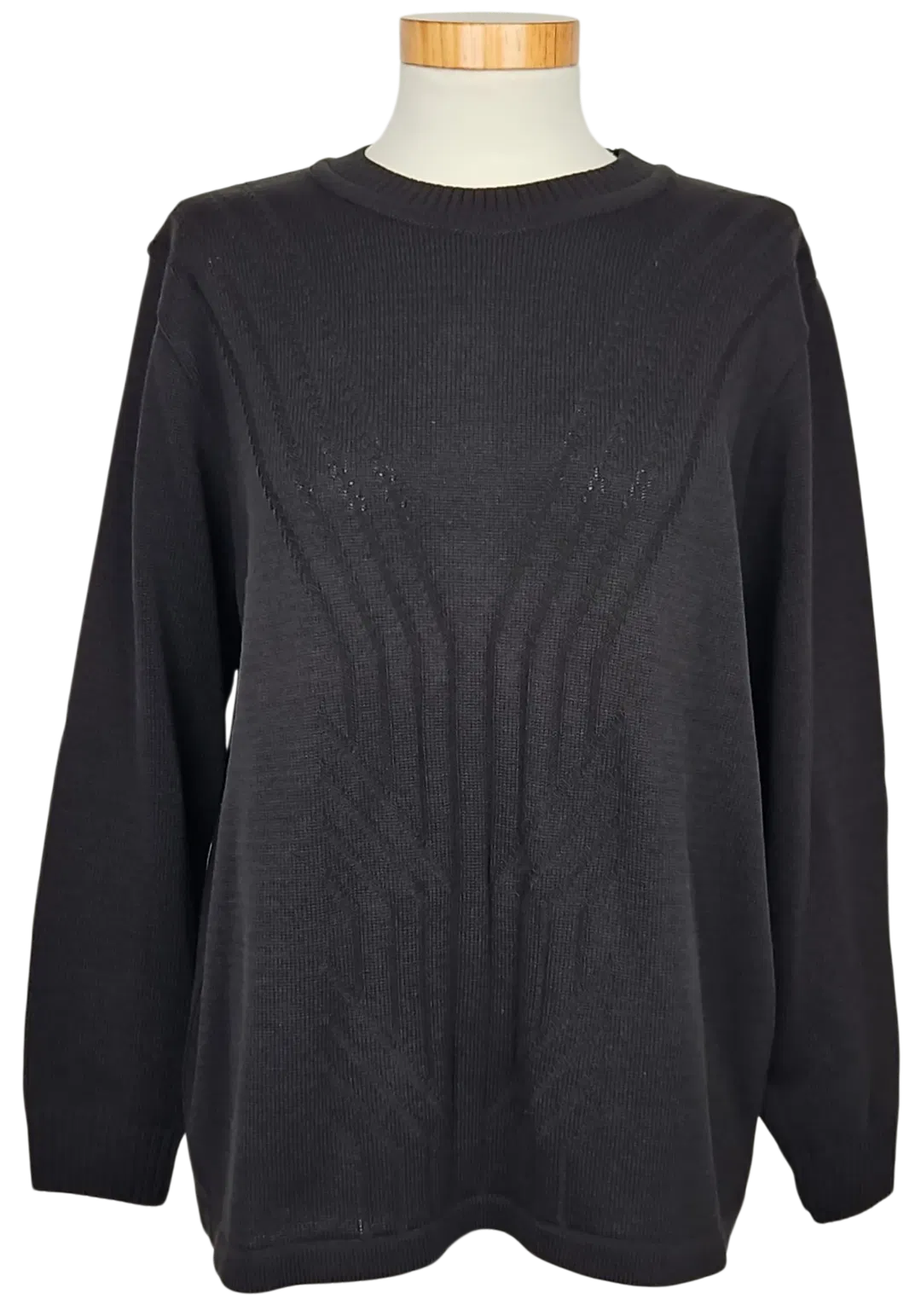  KASA Strickmoden Vintage Damen Pullover, schwarz - Gr. XL  - Bild 1