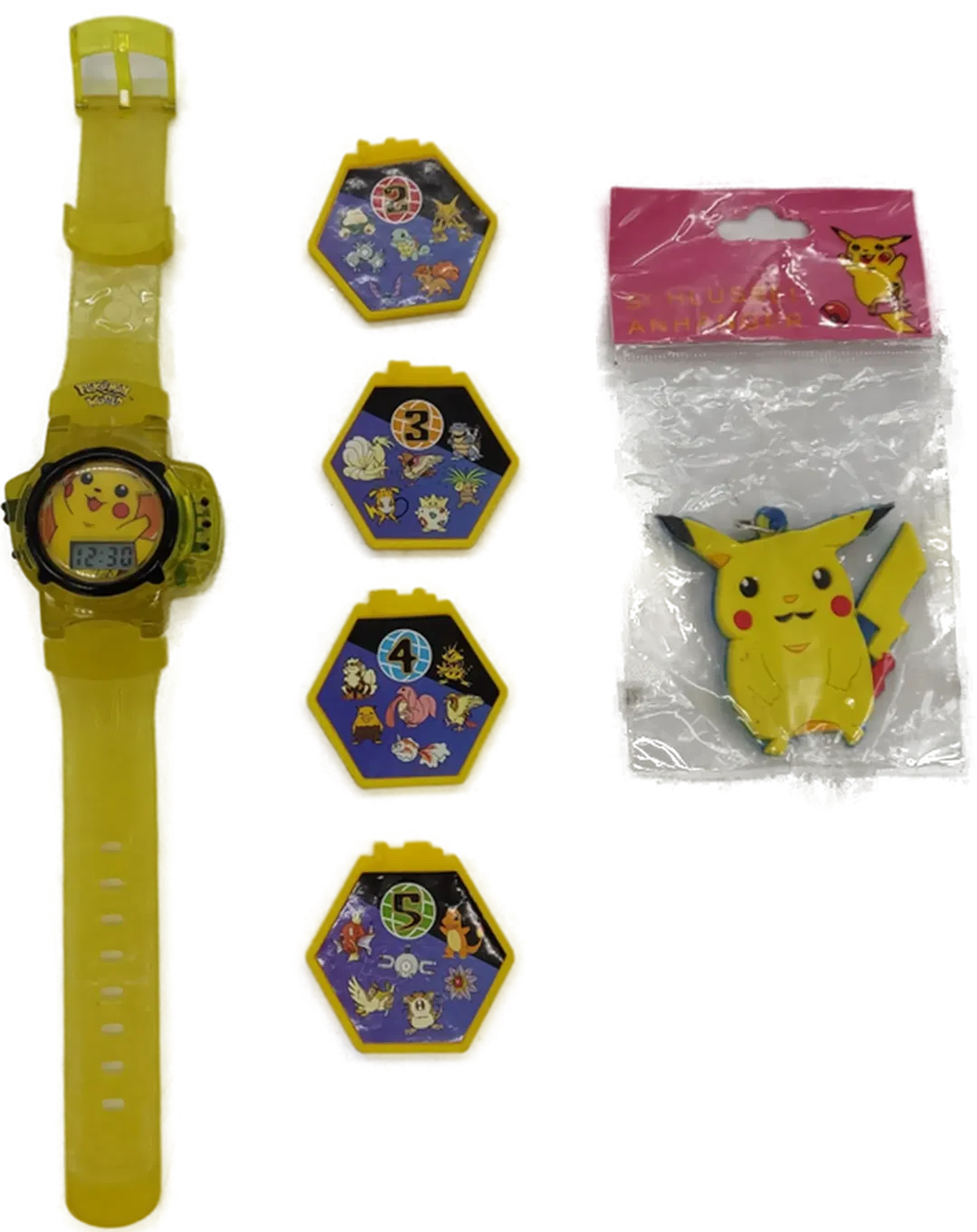 Pokémon World Kinderuhr Pikachu Burger King +4 Soundkarten und Schlüsselanhänger - Bild 1