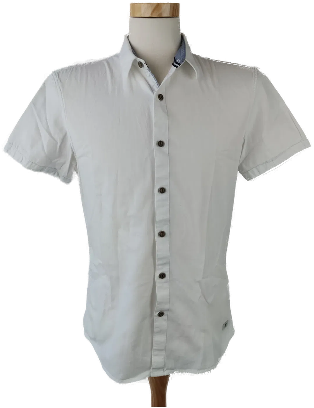 TOM TAILOR Denim Herrenhemd, weiß - Gr. M (slim fit) - Bild 1