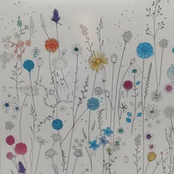 Leiner Blumen-Bild Aquarellmotiv-Druck - 51x49cm Rahmen - Bild 2
