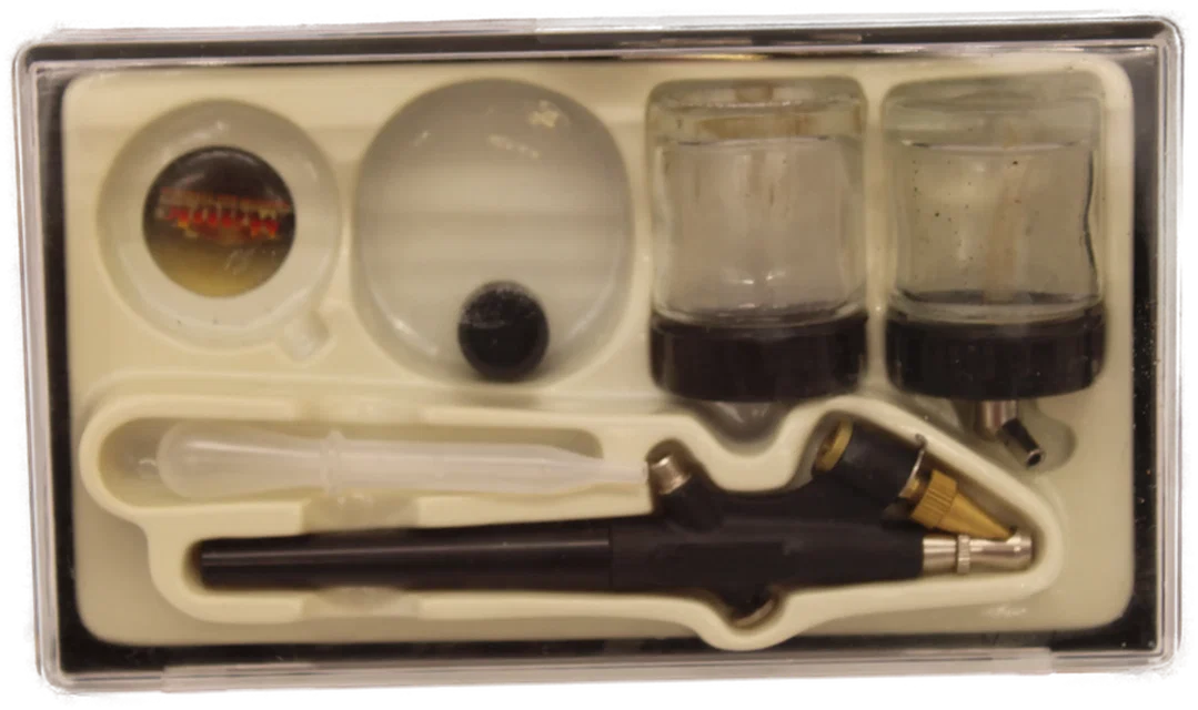 Mauk Airbrush Kompressor-Set inkl. Pistole, Schlauch & Zubehör – Bild 3