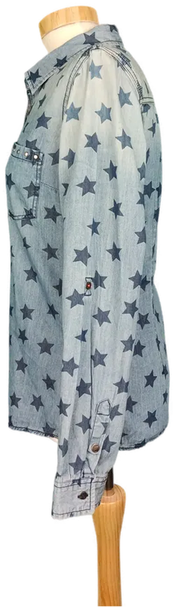 Hilfiger Damen Bluse blau bedruckt - M/38 - Bild 3