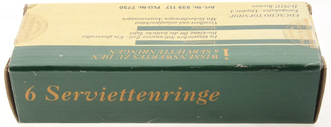 6 Serviettenringe – versilbert & anlaufschutz – Topshop – klassisch, Vintage OVP – Bild 4