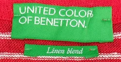 United Colors of Benetton Kindershirt rot/weiß Gr. S/CH - Bild 3