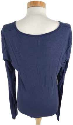 T-Shirt "Garcia", langarm mit Rundhalsausschnitt, dunkelblau, Größe L – Vorschau 5