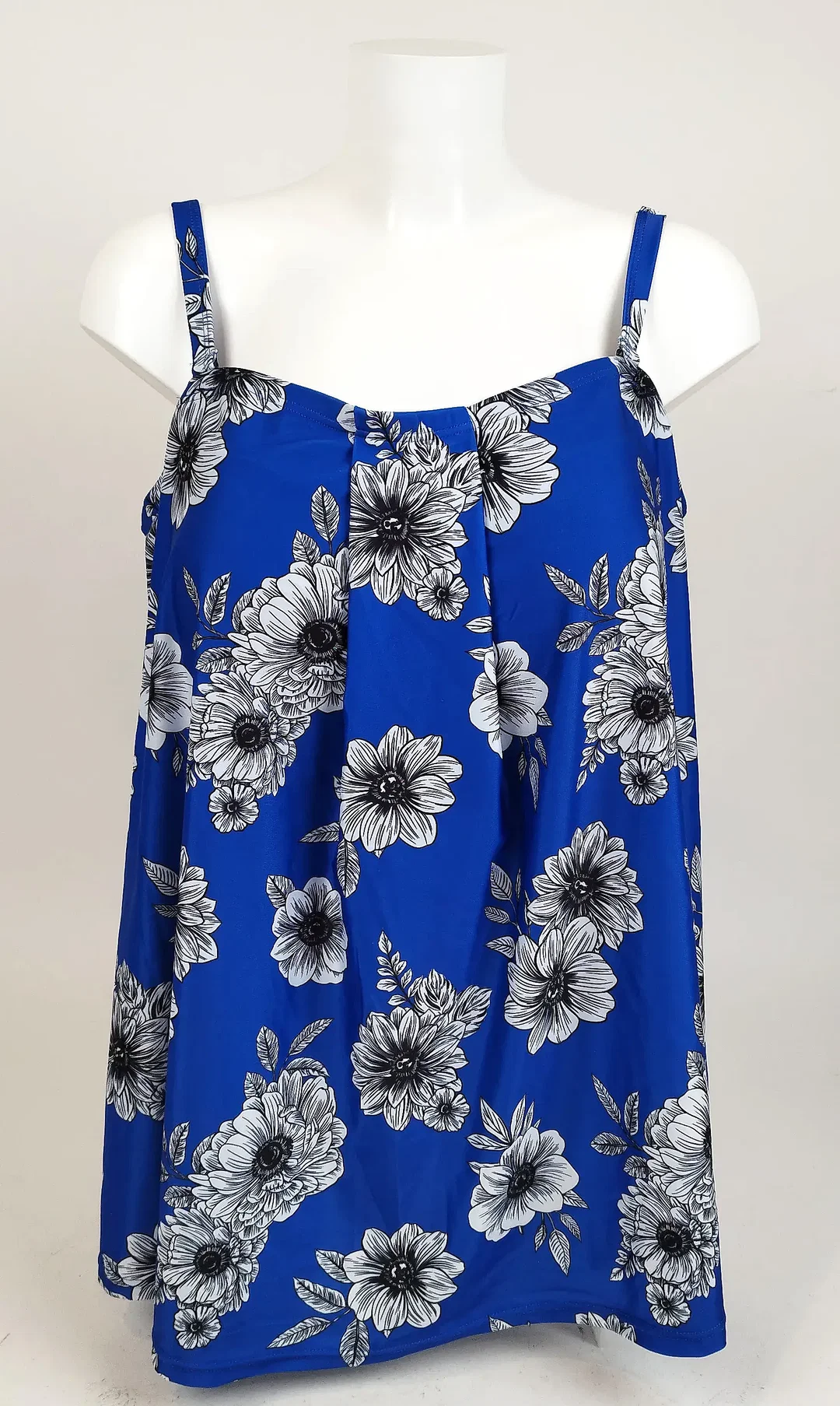 Long-Tankini-Oberteil, Gr. 50, Blumenmuster - Bild 4