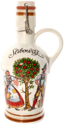 Rösler Keramikflasche „Slivowitz“ – Made in Bavaria, Handbemalt, Bauernmotiv - Bild 3