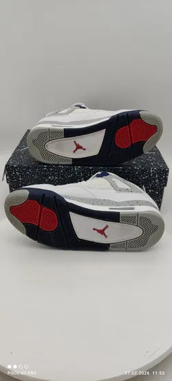 Air Jordan 4 Retro White/Midnight Navy für Herren, Größe 40 - Bild 7