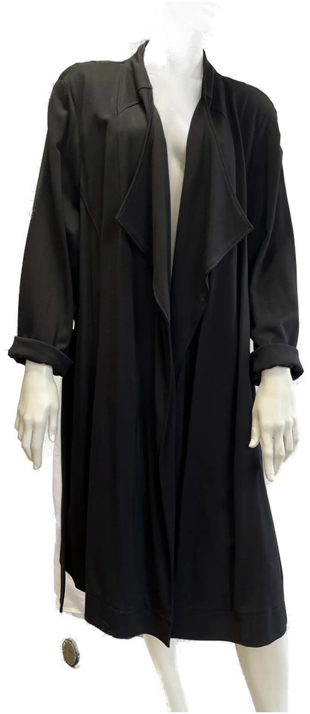 SEMPRE PIU by Chalou schwarzer festlicher Damenmantel Gr. 52 – Bild 1