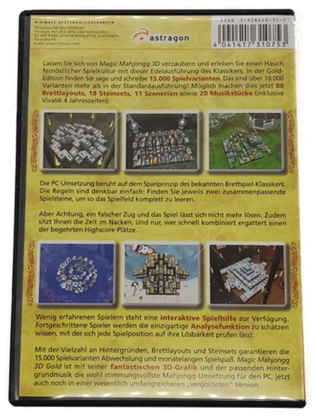 PC Game CD-ROM "Magic Mahjongg 3D" Gold Edition – Bild 2