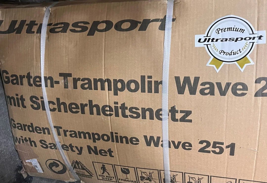 ULTRASPORT Gartentrampolin Wave 251 mit Sicherheitsnetz original verpackt – Bild 3