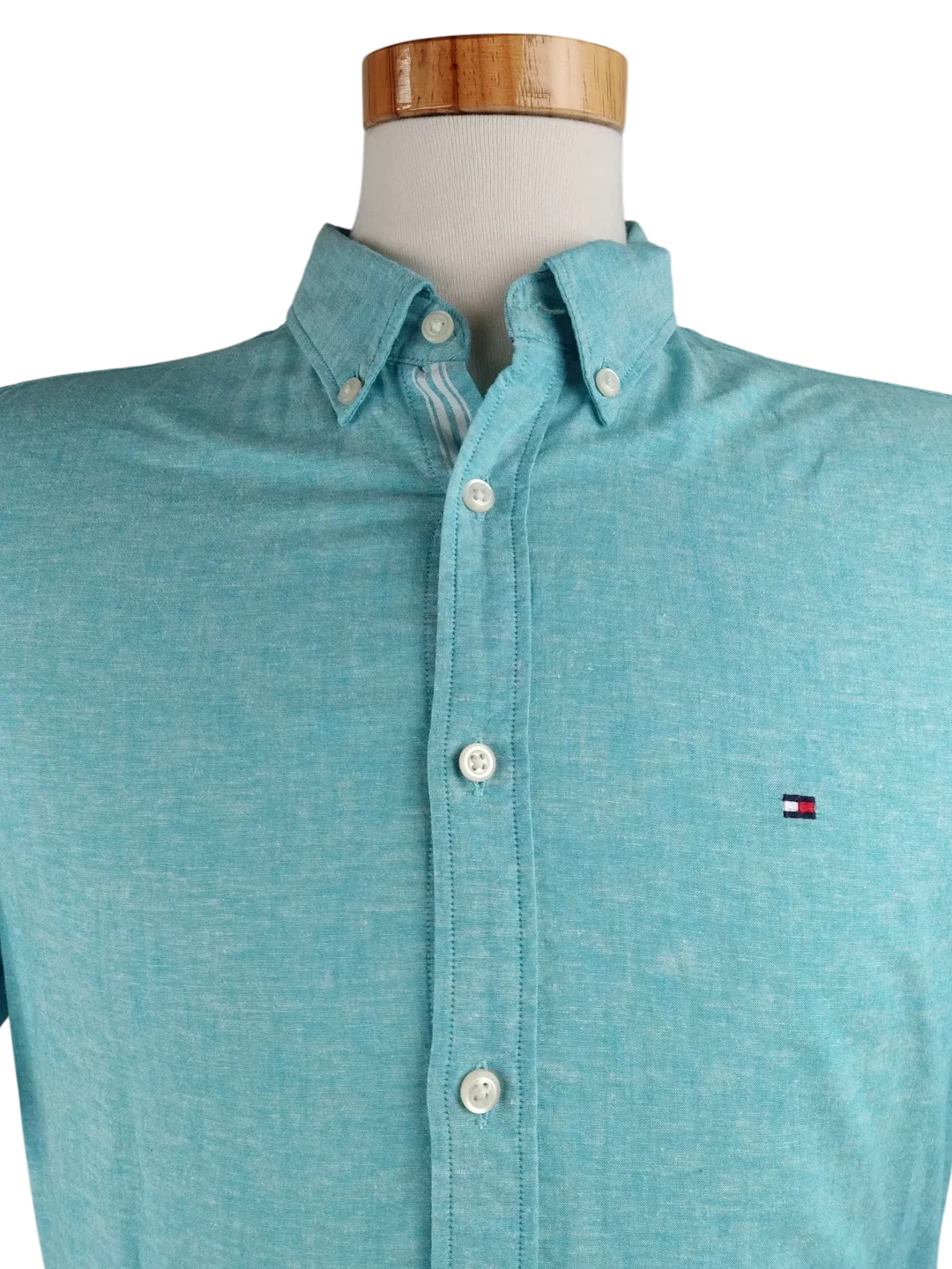 Tommy Hilfiger Herren Kurzarmhemd, blau - Gr. S – Bild 4