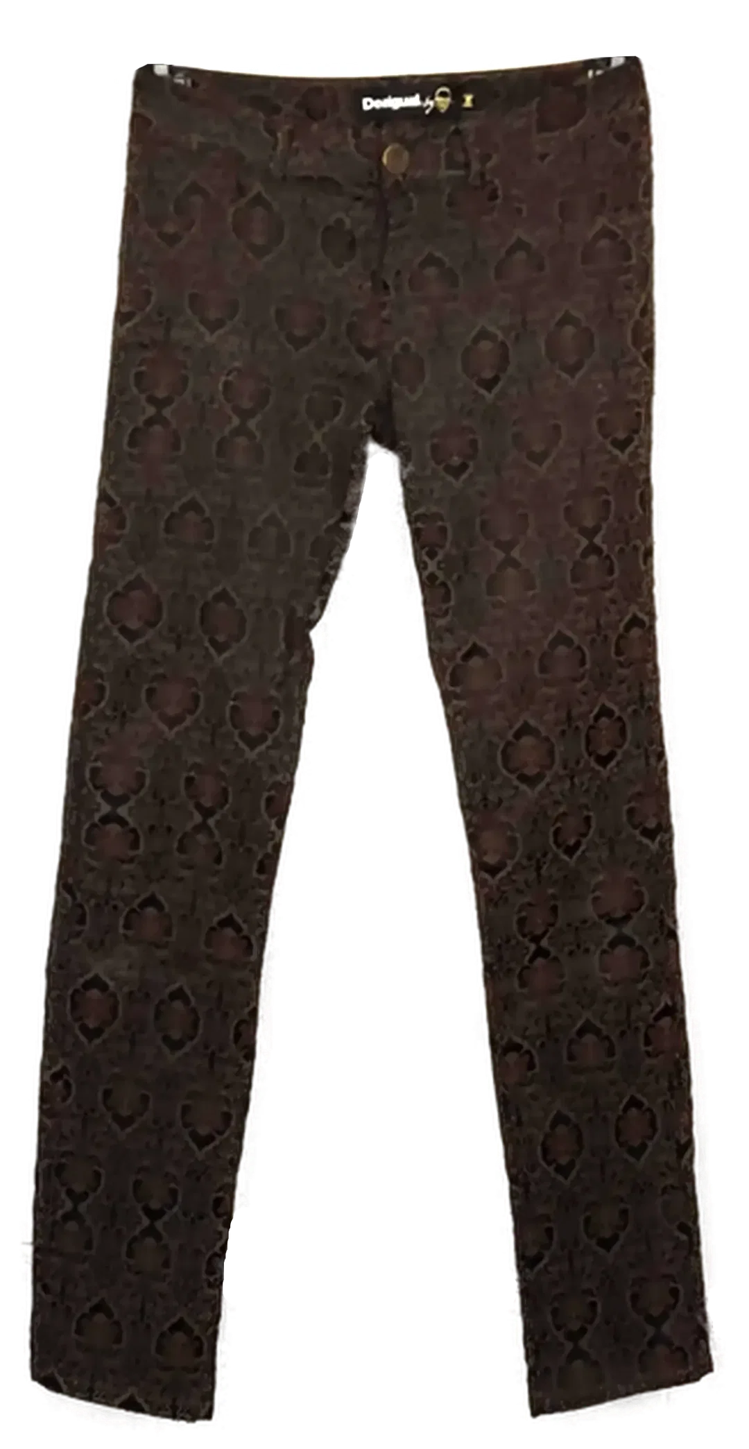 Desigual Damen Hose braun/schwarz gemustert Gr. 28 - Bild 4