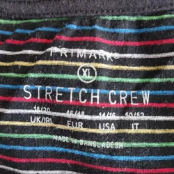 Primark Damen Langarmshirt schwarz bunt gestreift - GR. 46/48 - Bild 4