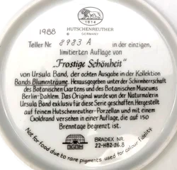 Hutschenreuther Sammelteller 1988 - „Frostige Schönheit“ von Ursula Band (Teller 8983 A) – Vorschau 3