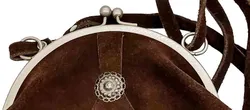 Vintage Trachtentasche aus Wildleder - Bild 3