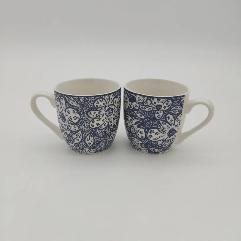 2er Tasssen Set mit Blumenmuster - Bild 1