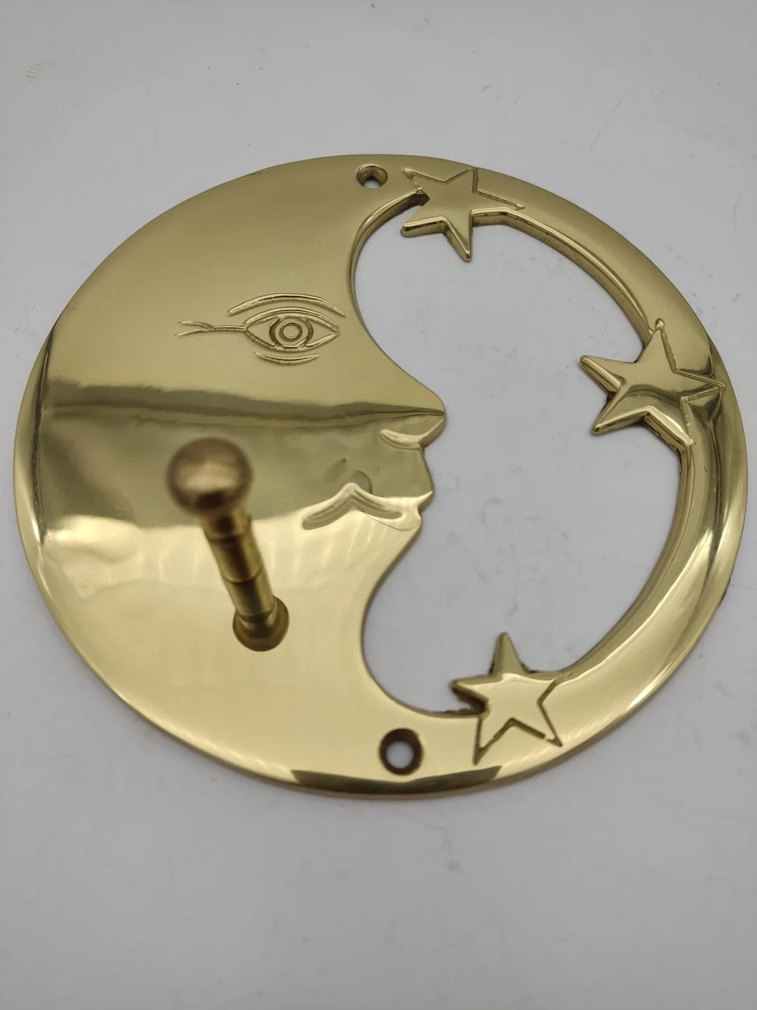 Wandhaken aus Messing, Halbmond, D / 14 cm - Bild 3
