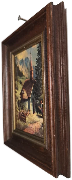 2 kleine Dekobilder mit Holzrahmen, Vintage - Bild 5