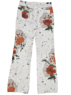 Amanda Damen Hose, weiß/florales Muster - Gr. M - Bild 2