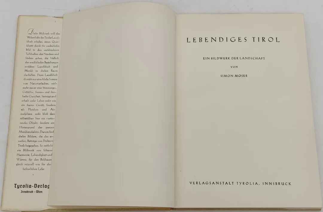 Buch "Lebendiges Tirol" von Simon Moser 1948 – Bild 3