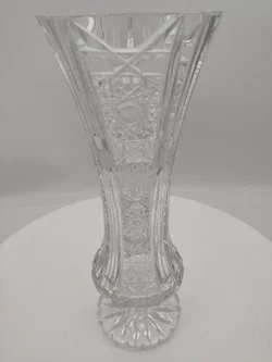 Kristallvase mit Schliffmuster | Tschechischer Vintage-Schatz - Bild 3