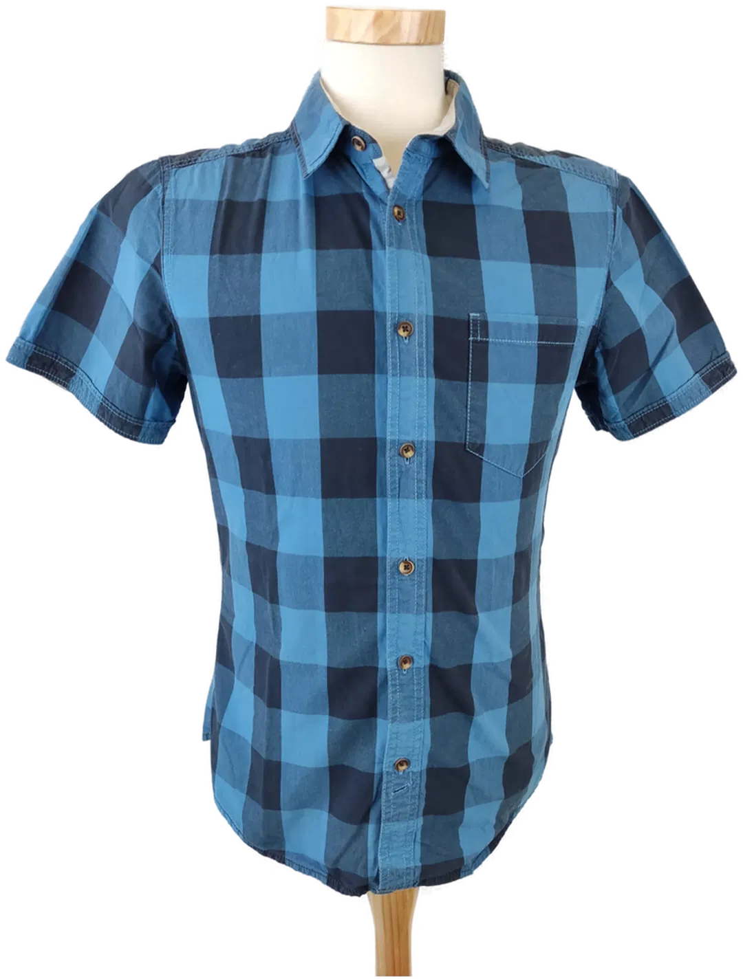 Esprit Herrenhemd blau, dunkelblau kariert - M (Slim fit) - Bild 4