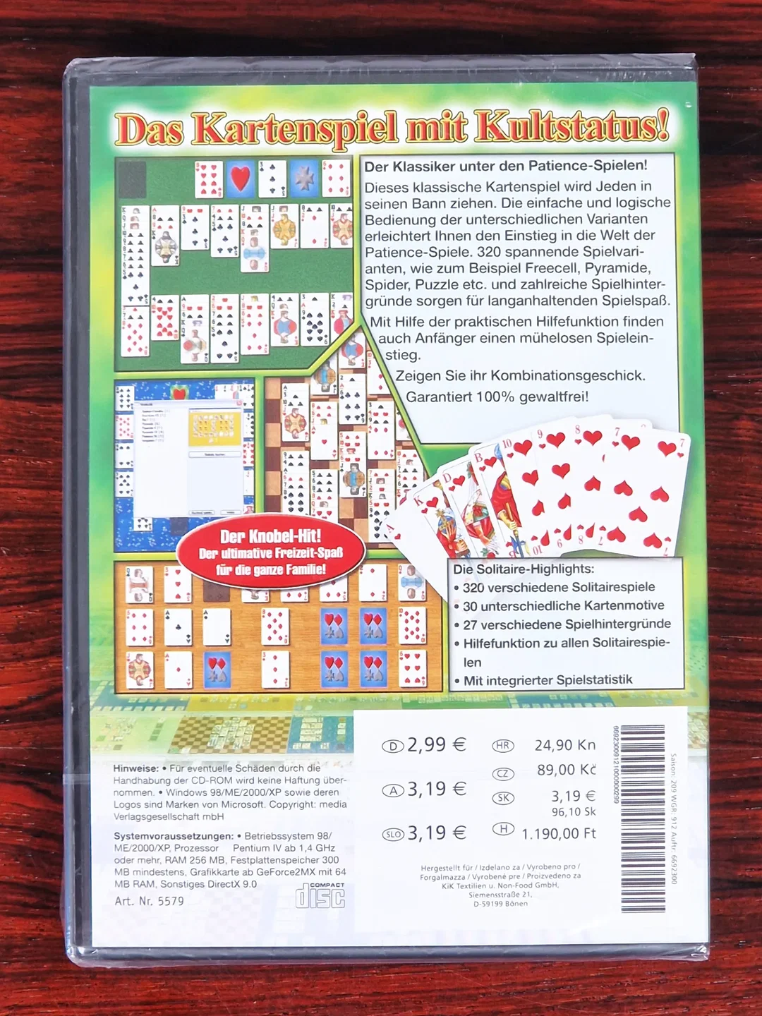 Über 300 anspruchsvolle Solitaire-Varianten - PC-Spiel - CD-ROM – Bild 2