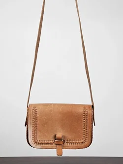 Vintage Damen Umhängetasche - hellbraun - Bild 4