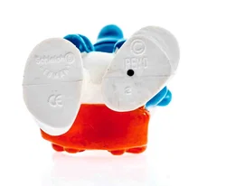  Ü-Eier Setzkastenfigur "20103 Schülerschlumpf Schleich CE" Gummi – Vorschau 3