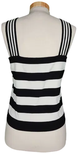 Heine Damen Stricktop schwarz/weiß gestreift - 42 - Bild 2