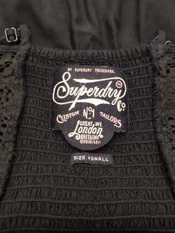 Maxikleid Superdry Baumwolle Unifarben | Sommerabend-Eleganz – Vorschau 4