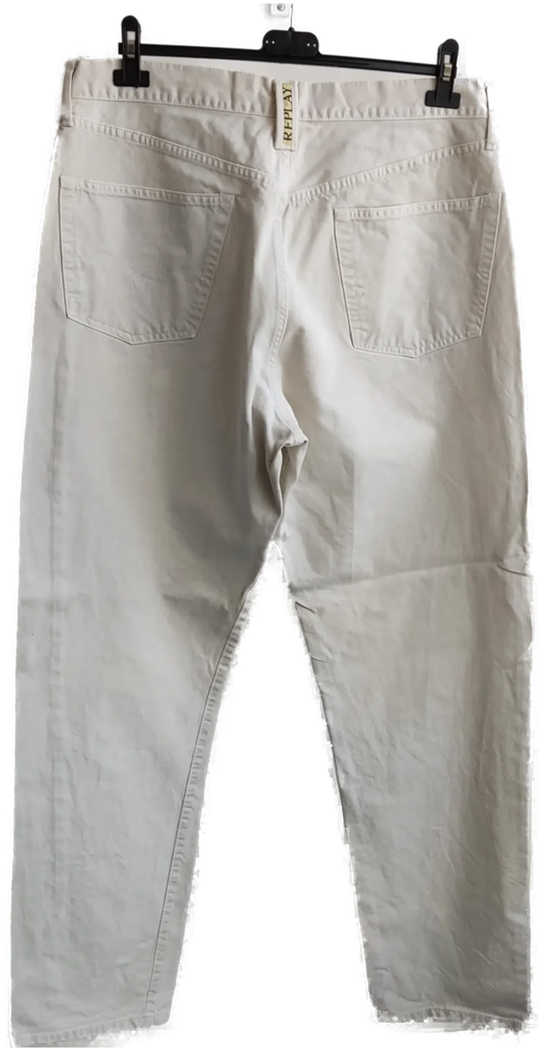 REPLAY Herrenjeans Regular 901 weiß mit Knopfleiste - Gr. W38 – Bild 2