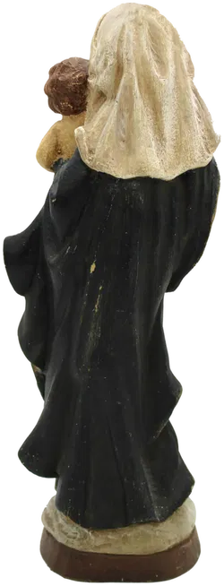 Madonna mit Kind – Holzfigur, polychrom gefasst, Handarbeit, ca. 37 cm - Bild 3