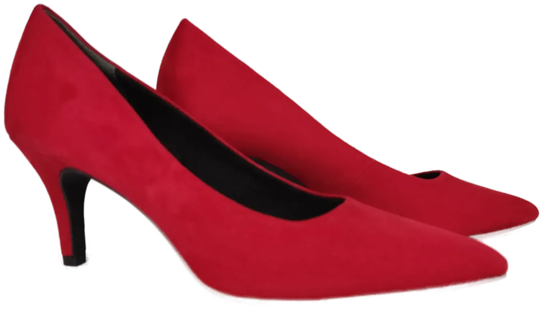 Marco Tozzi Damen Pumps Veloursleder, rot - Größe 40 - Bild 1