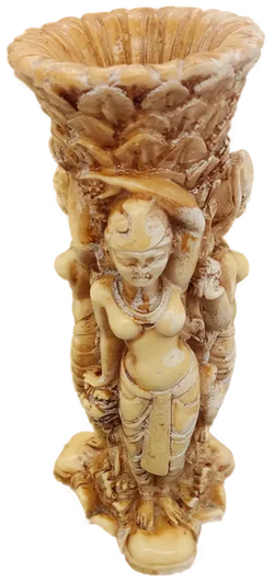 Vase Indische Tempeltänzerinnen Guss auf alt gemacht - Bild 3