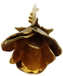 Deko-Rose 95% Zinn Goldfarben | Retro-Charme - Bild 9