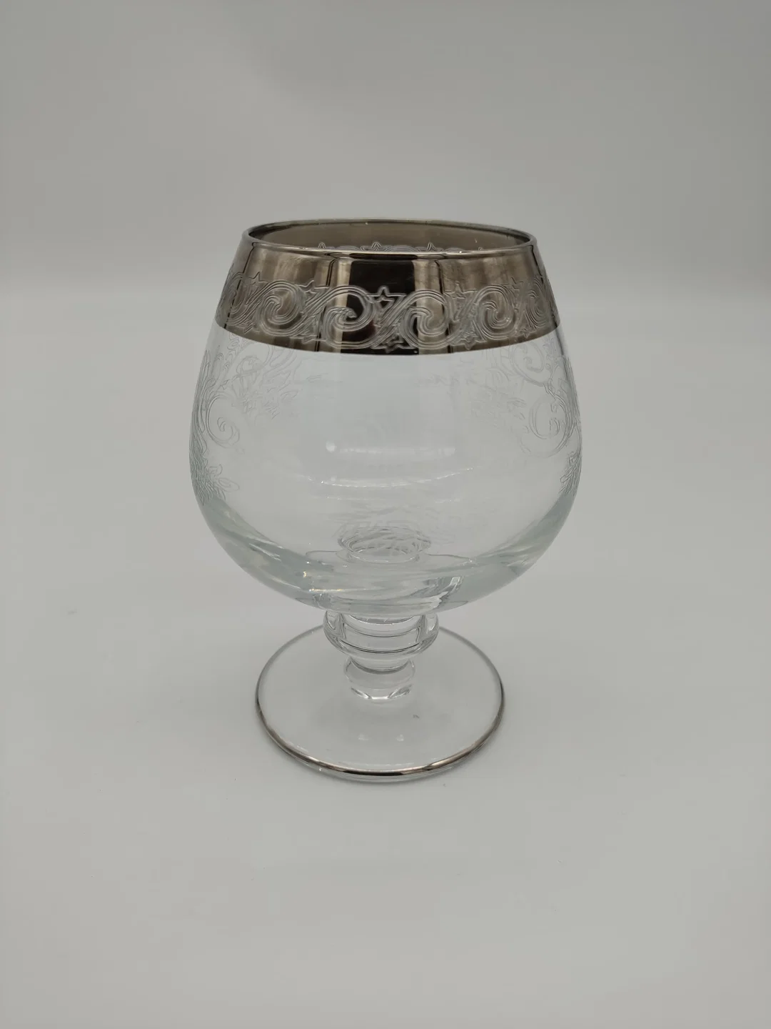 Murano Medici Cognac Gläser mit Platinrand 5 Stück – Bild 3