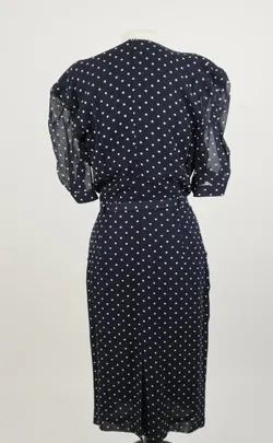 René Lezard Polkadot Midikleid - Gr. 38 / 100% Viskose - Bild 3