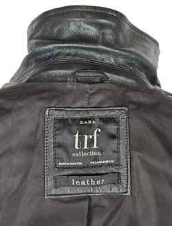 ZARA trf collection Damen Lederjacke, schwarz - Gr.  S - Bild 6