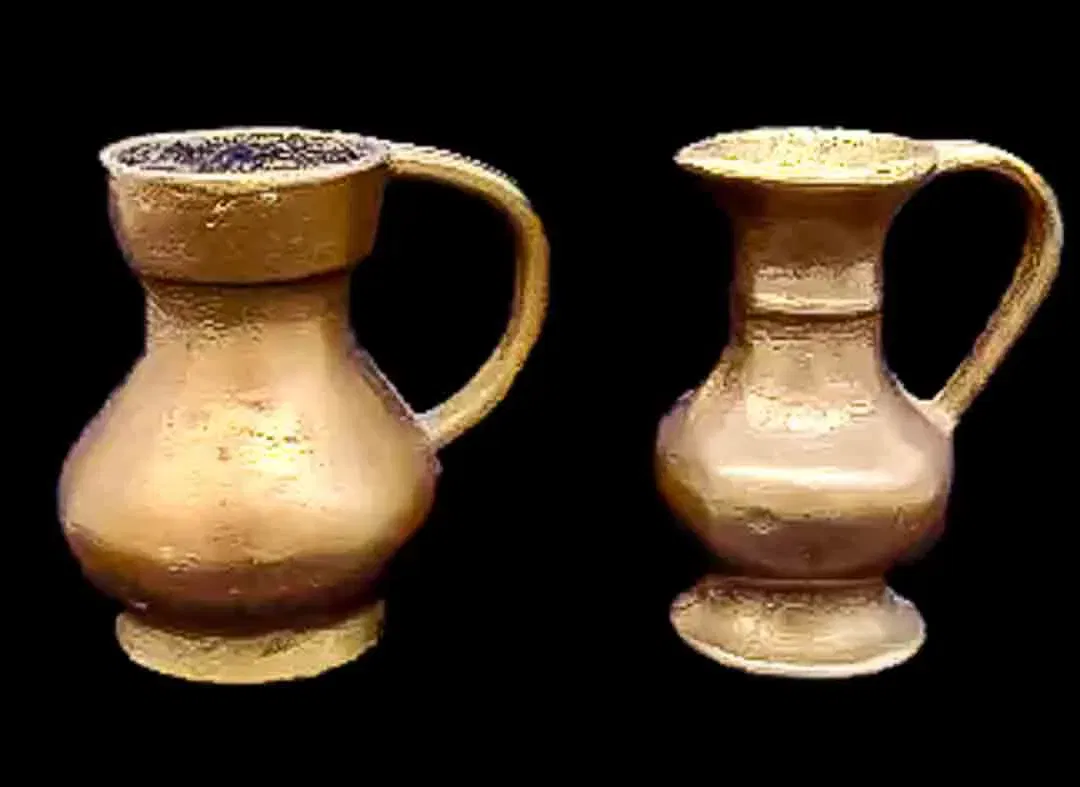 Vintage-Set Kerzenhalter aus Messing Höhe ca 7cm Ø ca 4cm - Bild 3