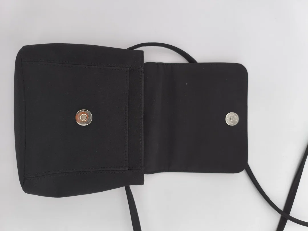 Papillon, schwarze Umhängetasche, Crossbody Bag, Stoff/Nylon – Bild 5