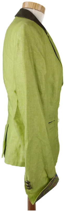 Bauer Damenblazer Ziermanschetten limettengrün - 44 - Bild 2