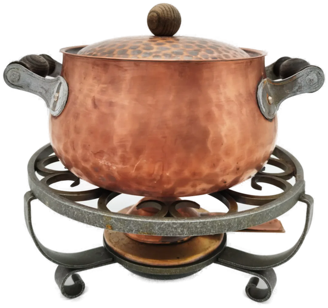 Fondue Set aus Kupfer - vintage  – Bild 1